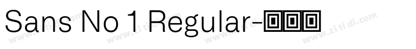 Sans No 1 Regular字体转换